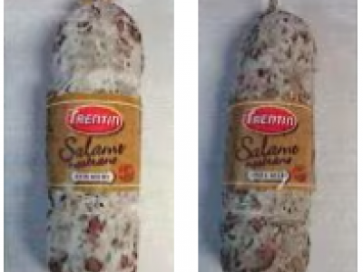 Salmonella e Listeria nel Salame nostrano, con e senza aglio, del salumificio Trentin