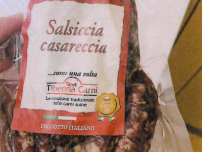 Presenza di salmonella, richiamate salsicce casarecce