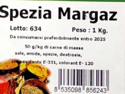 Etichetta errata, richiamati tre lotti di mix spezie per la carne a marchio “Spezia Margaz”