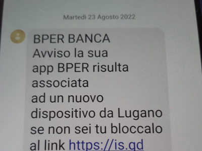 Truffe online: smishing ai danni dei correntisti di BPER Banca